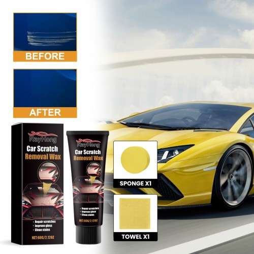 Rayhong Car Scratch & Swirl Remover, Car Scratch Paint Care Tool, Scratches Repair Polishing Wax Auto Product Car Paint Repair 60g